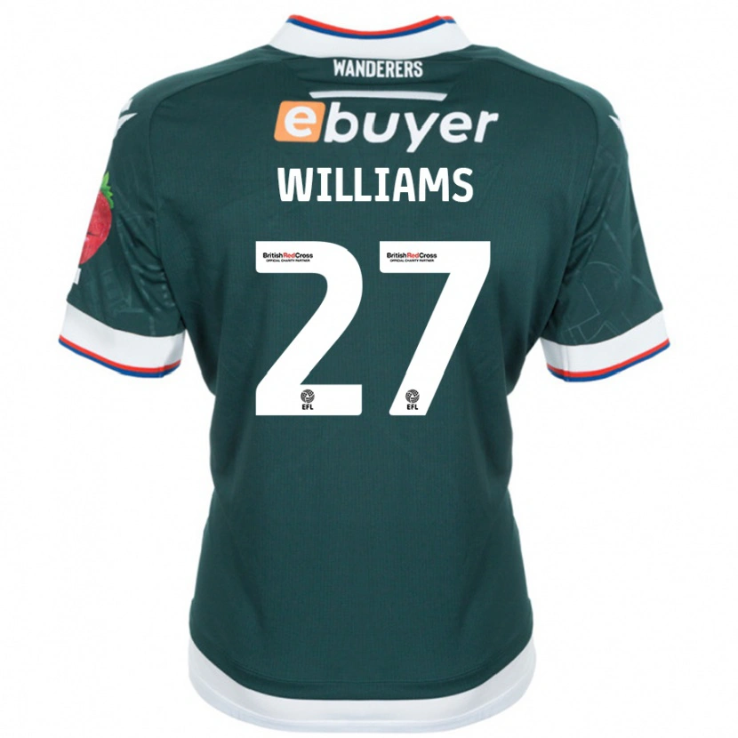 Danxen Män Randell Williams #27 Mörkgrön Bortatröja Matchtröjor 2024/25 Tröjor T-Tröja
