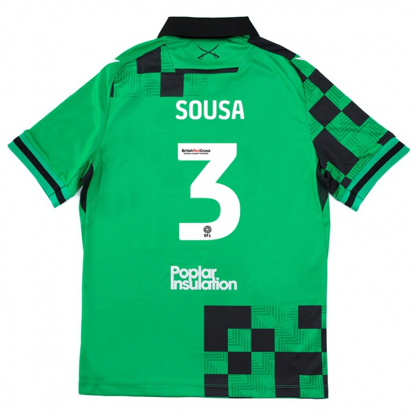 Danxen Män Lino Sousa #3 Grön Svart Bortatröja Matchtröjor 2024/25 Tröjor T-Tröja