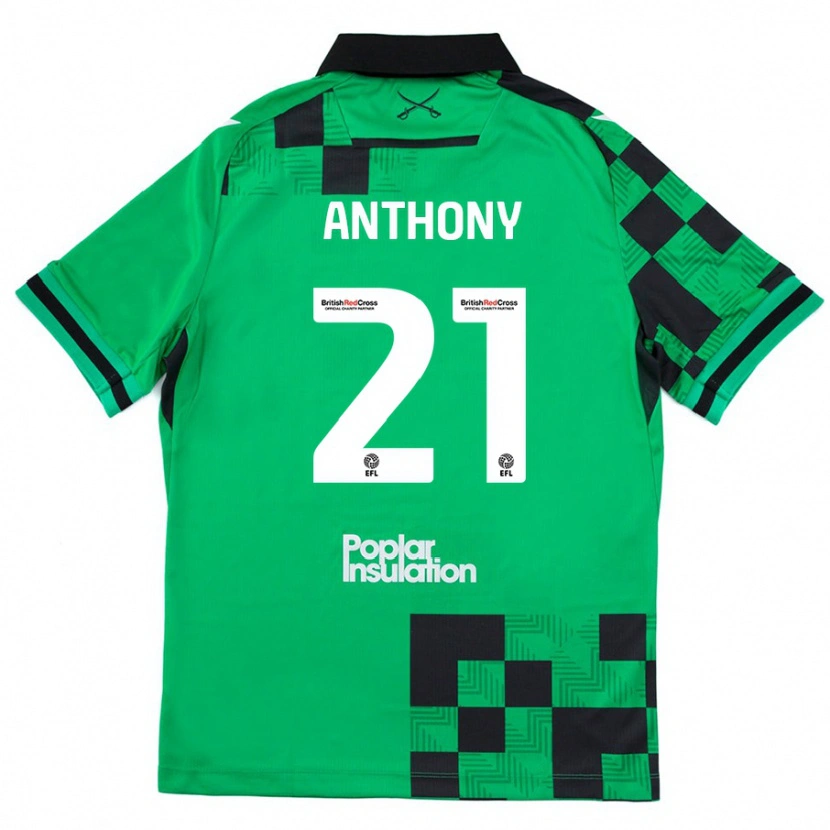Danxen Män Micah Anthony #21 Grön Svart Bortatröja Matchtröjor 2024/25 Tröjor T-Tröja