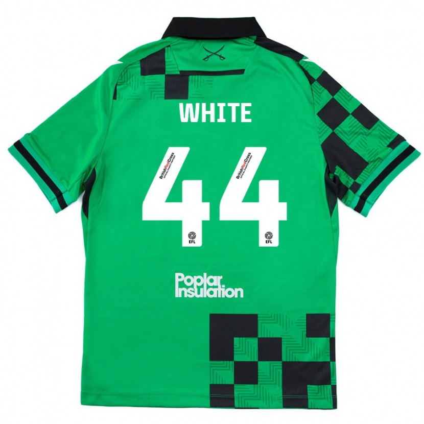 Danxen Män Charlie White #44 Grön Svart Bortatröja Matchtröjor 2024/25 Tröjor T-Tröja