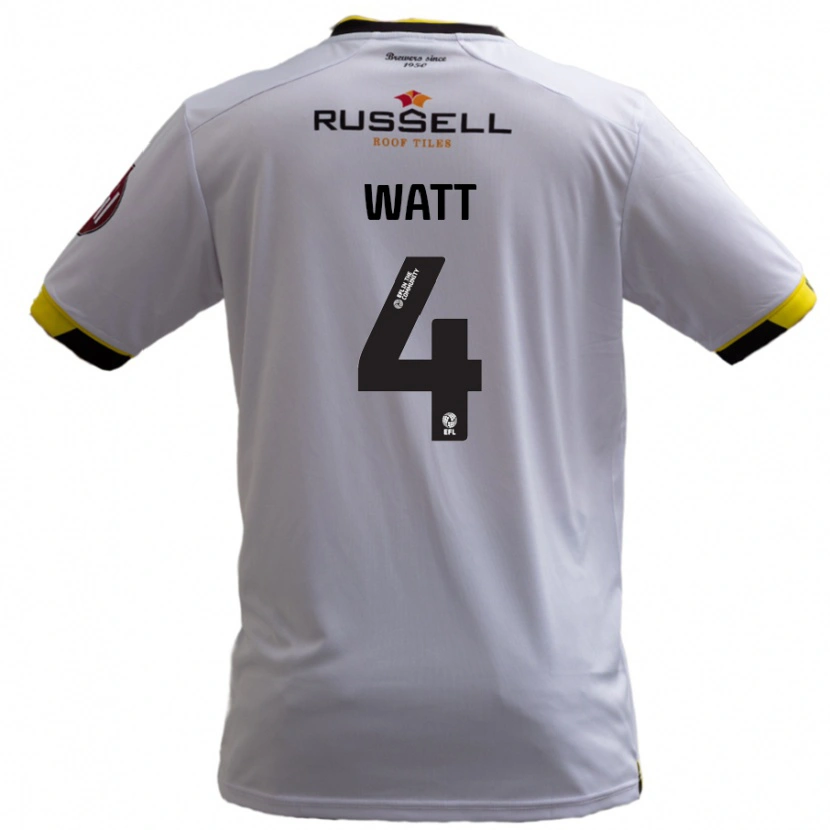 Danxen Män Elliot Watt #4 Vit Bortatröja Matchtröjor 2024/25 Tröjor T-Tröja