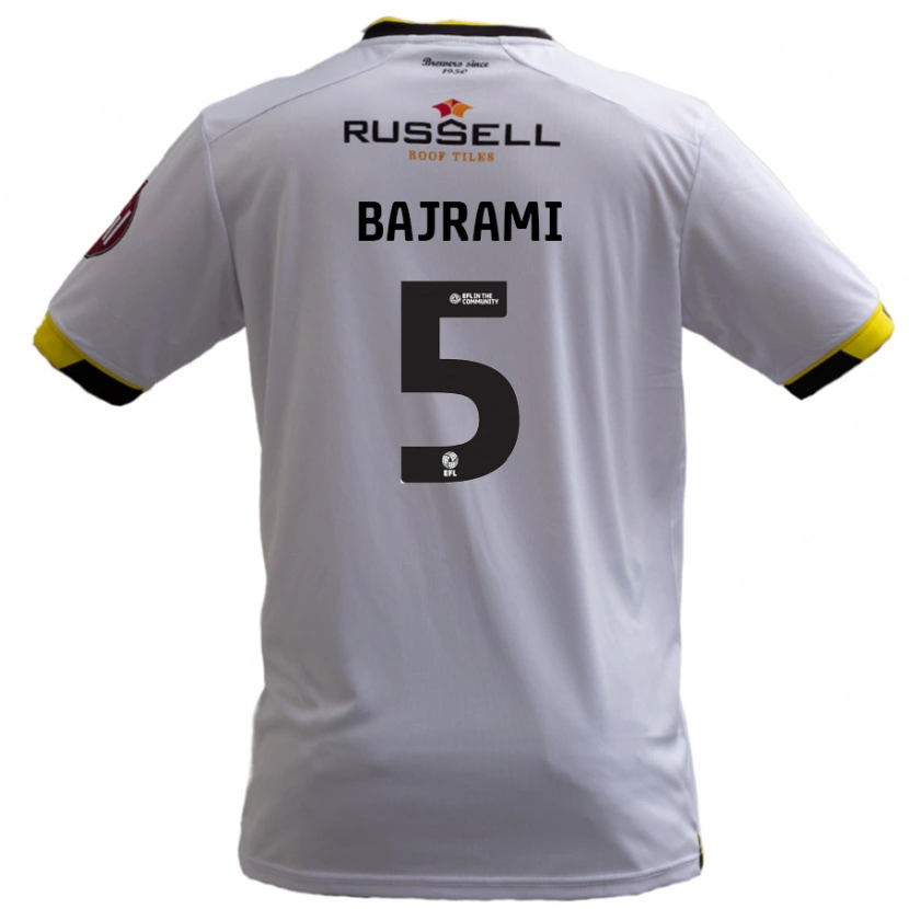 Danxen Män Geraldo Bajrami #5 Vit Bortatröja Matchtröjor 2024/25 Tröjor T-Tröja