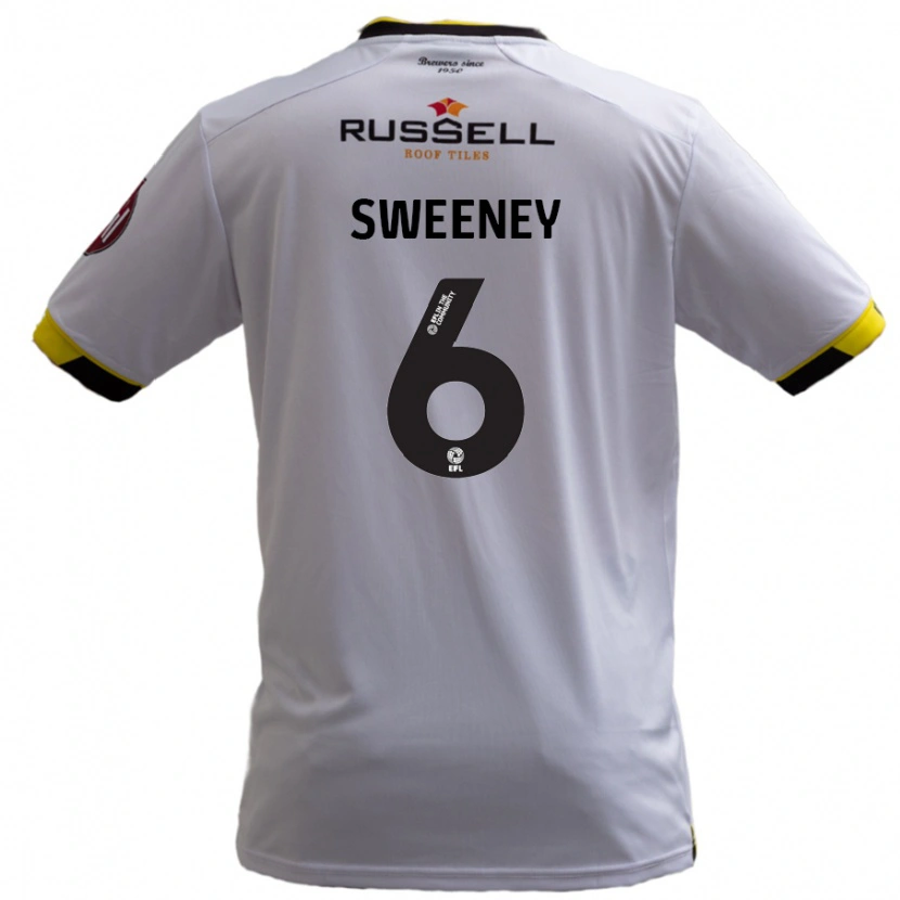 Danxen Män Ryan Sweeney #6 Vit Bortatröja Matchtröjor 2024/25 Tröjor T-Tröja