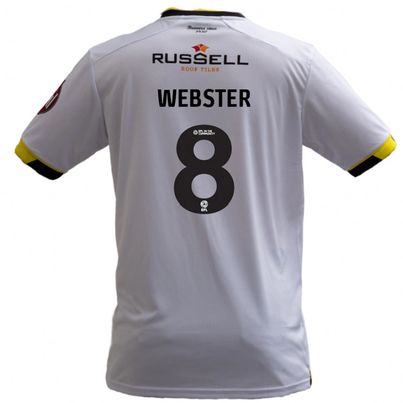 Danxen Män Charlie Webster #8 Vit Bortatröja Matchtröjor 2024/25 Tröjor T-Tröja