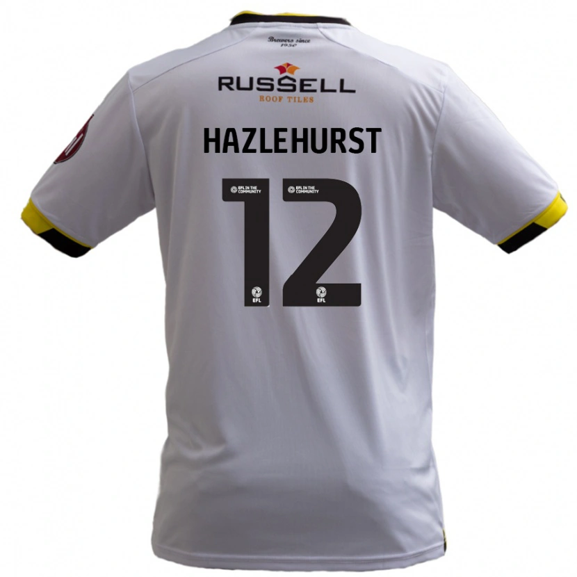 Danxen Män Jack Hazlehurst #12 Vit Bortatröja Matchtröjor 2024/25 Tröjor T-Tröja