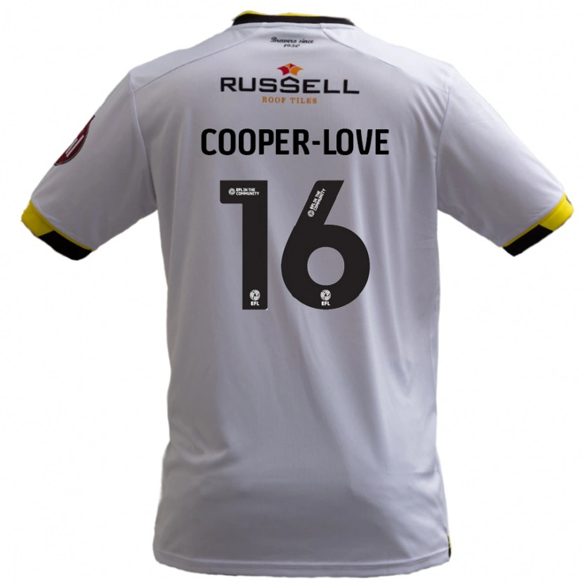 Danxen Män Jack Cooper-Love #16 Vit Bortatröja Matchtröjor 2024/25 Tröjor T-Tröja