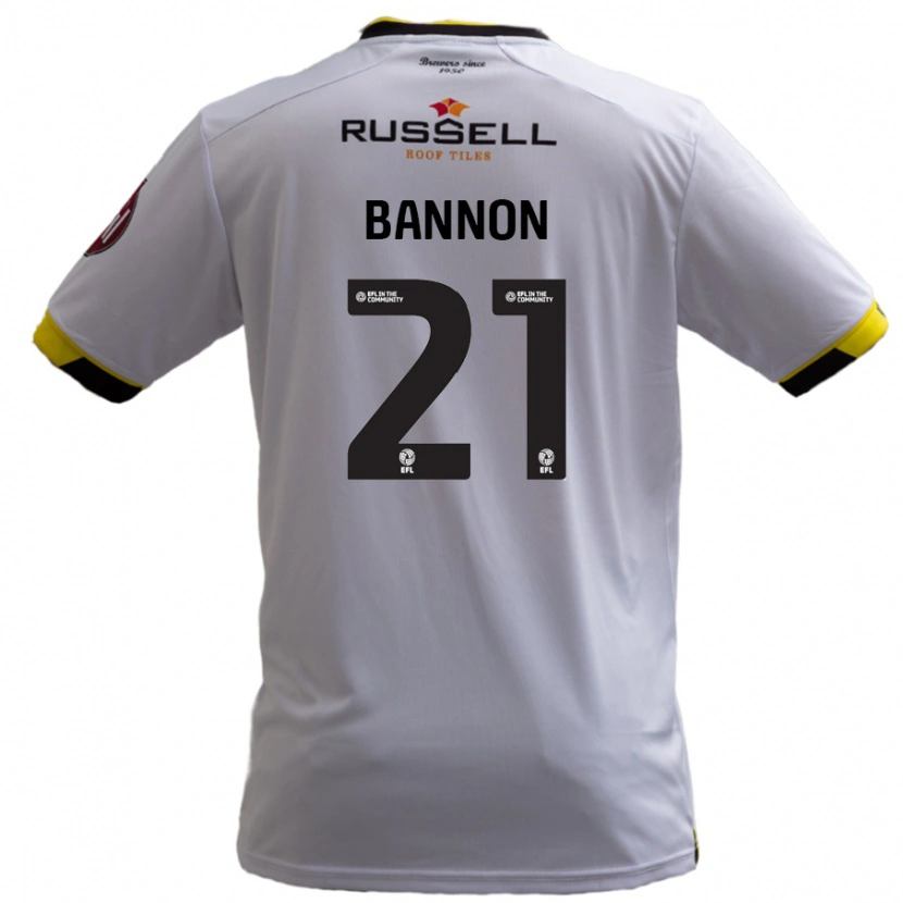 Danxen Män Alex Bannon #21 Vit Bortatröja Matchtröjor 2024/25 Tröjor T-Tröja