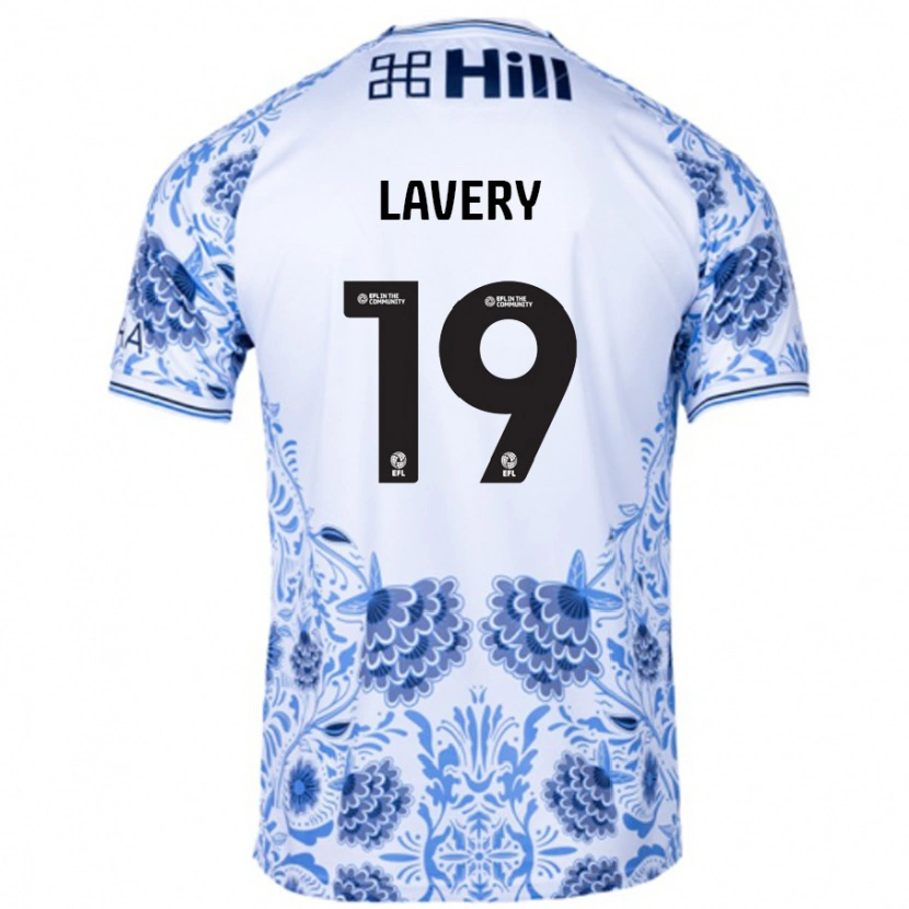 Danxen Män Shayne Lavery #19 Vit Blå Bortatröja Matchtröjor 2024/25 Tröjor T-Tröja