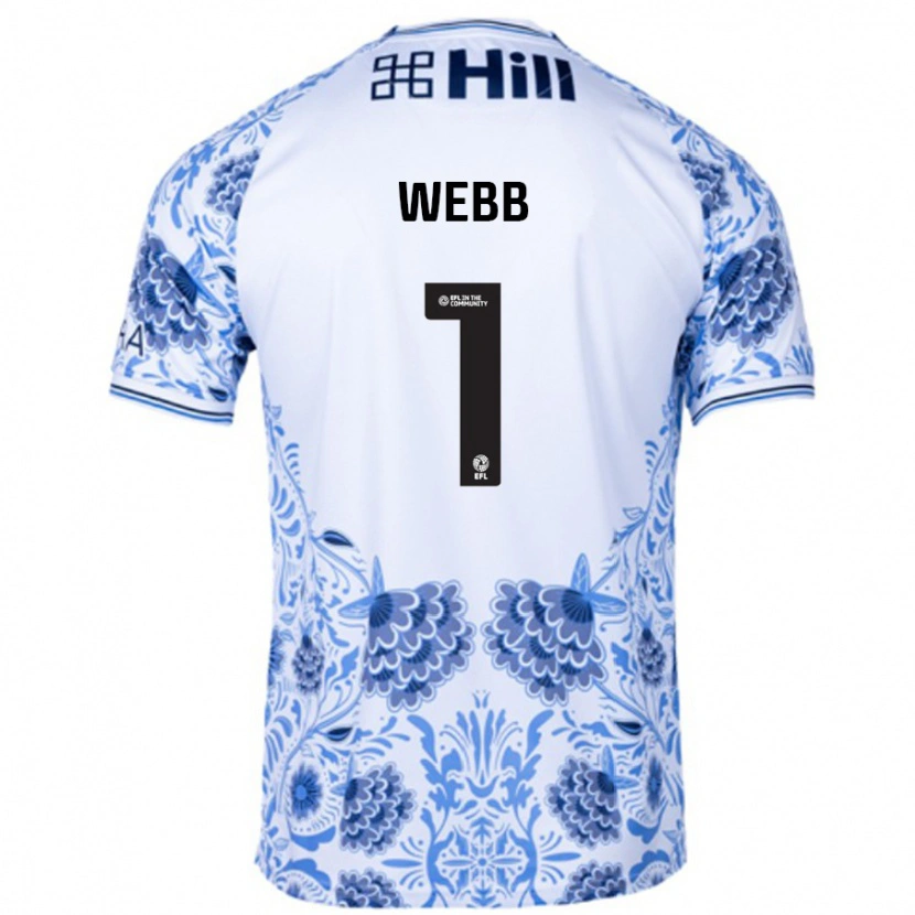 Danxen Män Lauren Webb #1 Vit Blå Bortatröja Matchtröjor 2024/25 Tröjor T-Tröja