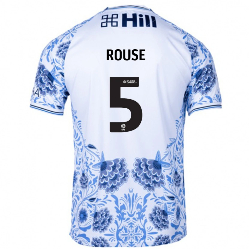Danxen Män Lauren Rouse #5 Vit Blå Bortatröja Matchtröjor 2024/25 Tröjor T-Tröja