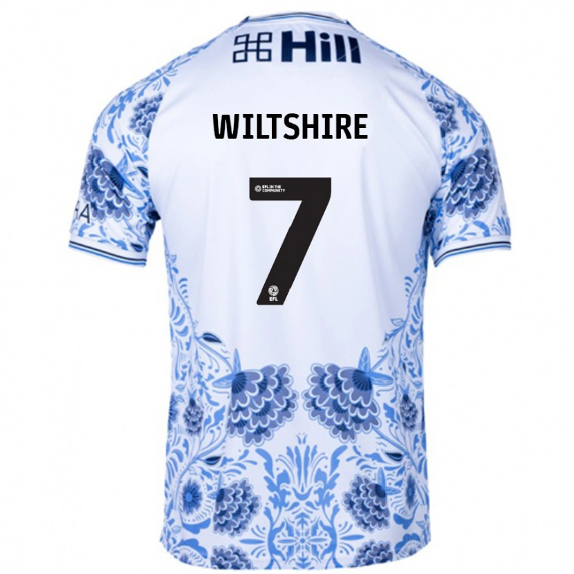 Danxen Män Sarah Wiltshire #7 Vit Blå Bortatröja Matchtröjor 2024/25 Tröjor T-Tröja