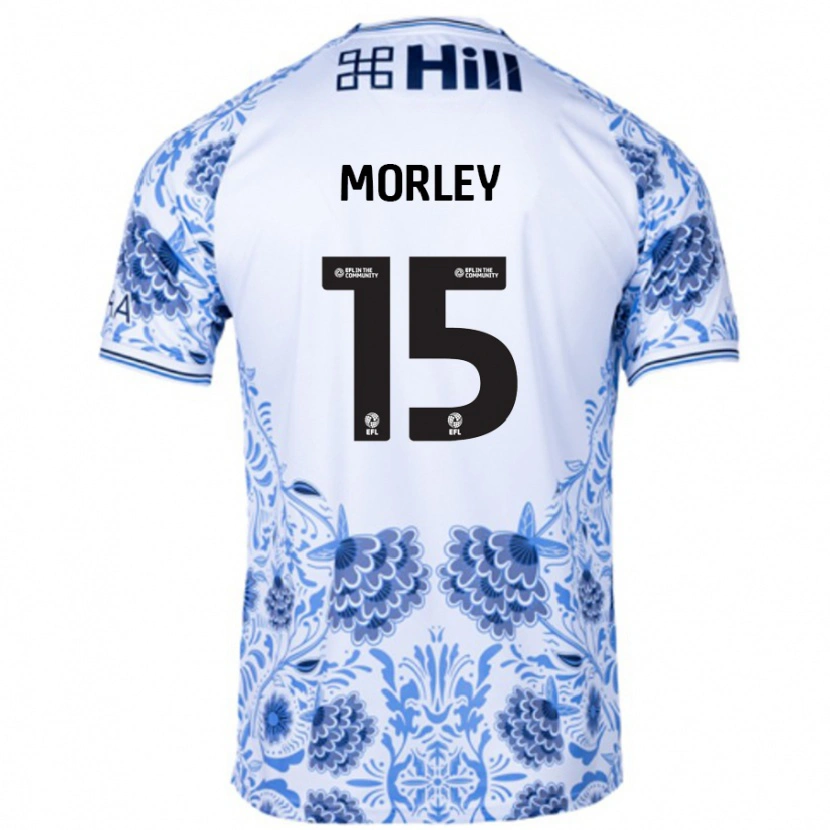 Danxen Män Jess Morley #15 Vit Blå Bortatröja Matchtröjor 2024/25 Tröjor T-Tröja