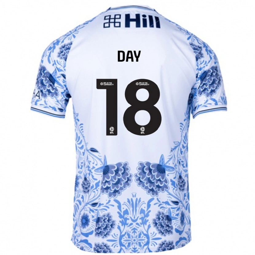 Danxen Män Niamh Day #18 Vit Blå Bortatröja Matchtröjor 2024/25 Tröjor T-Tröja