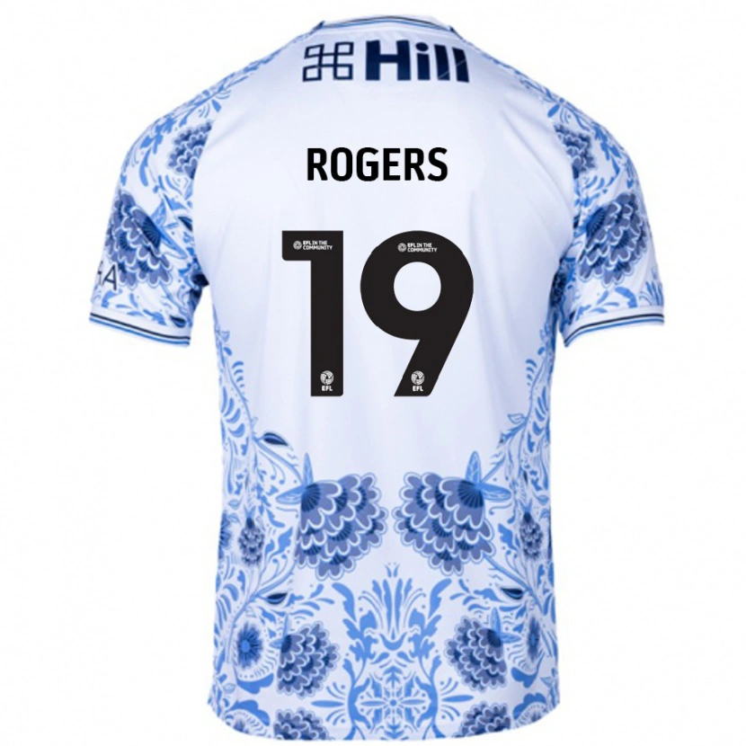 Danxen Män Beatrice Rogers #19 Vit Blå Bortatröja Matchtröjor 2024/25 Tröjor T-Tröja