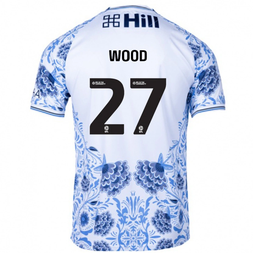 Danxen Män Zoe Wood #27 Vit Blå Bortatröja Matchtröjor 2024/25 Tröjor T-Tröja