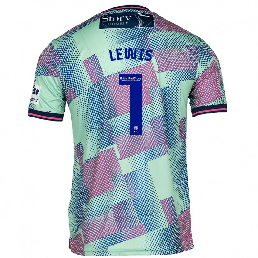Danxen Män Harry Lewis #1 Grön Bortatröja Matchtröjor 2024/25 Tröjor T-Tröja
