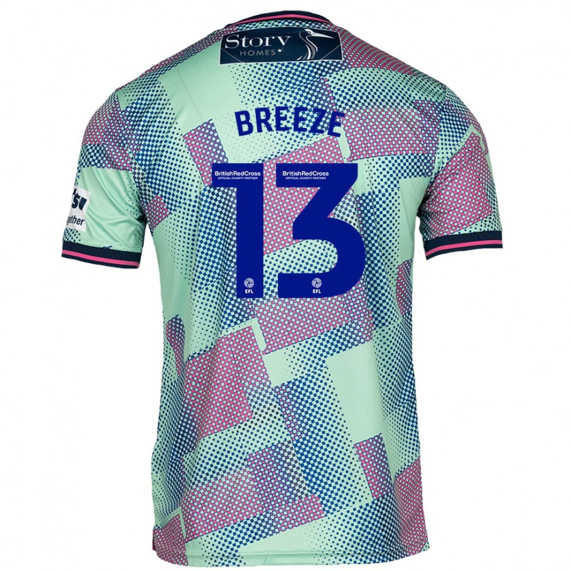 Danxen Män Gabriel Breeze #13 Grön Bortatröja Matchtröjor 2024/25 Tröjor T-Tröja