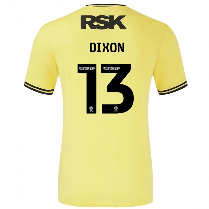 Danxen Män Kaheim Dixon #13 Gul Svart Bortatröja Matchtröjor 2024/25 Tröjor T-Tröja