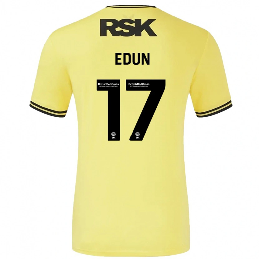 Danxen Män Tayo Edun #17 Gul Svart Bortatröja Matchtröjor 2024/25 Tröjor T-Tröja