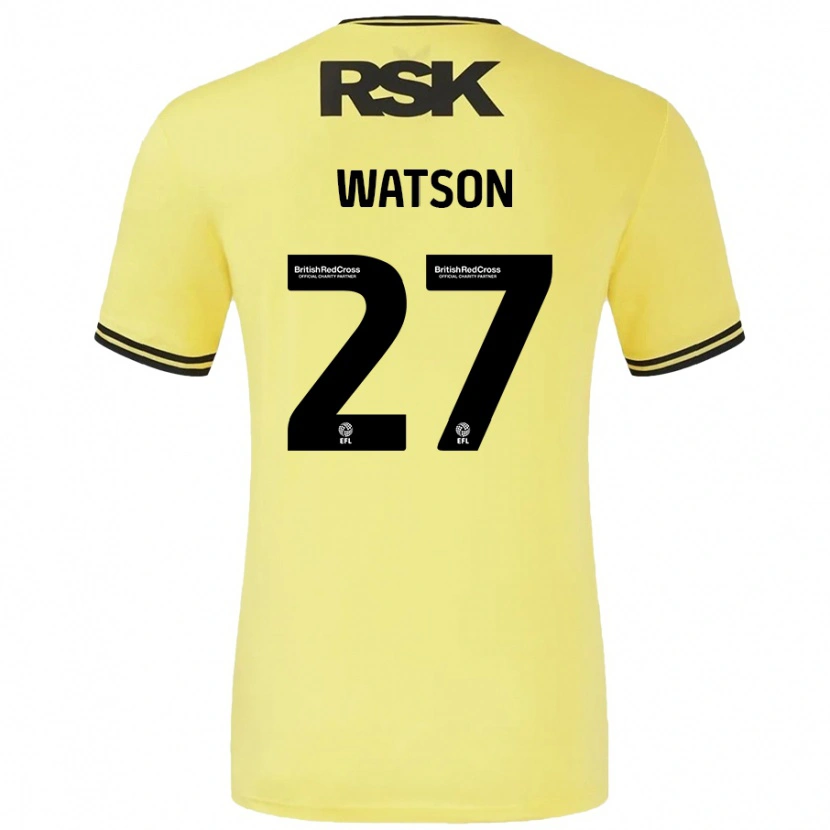Danxen Män Tennai Watson #27 Gul Svart Bortatröja Matchtröjor 2024/25 Tröjor T-Tröja