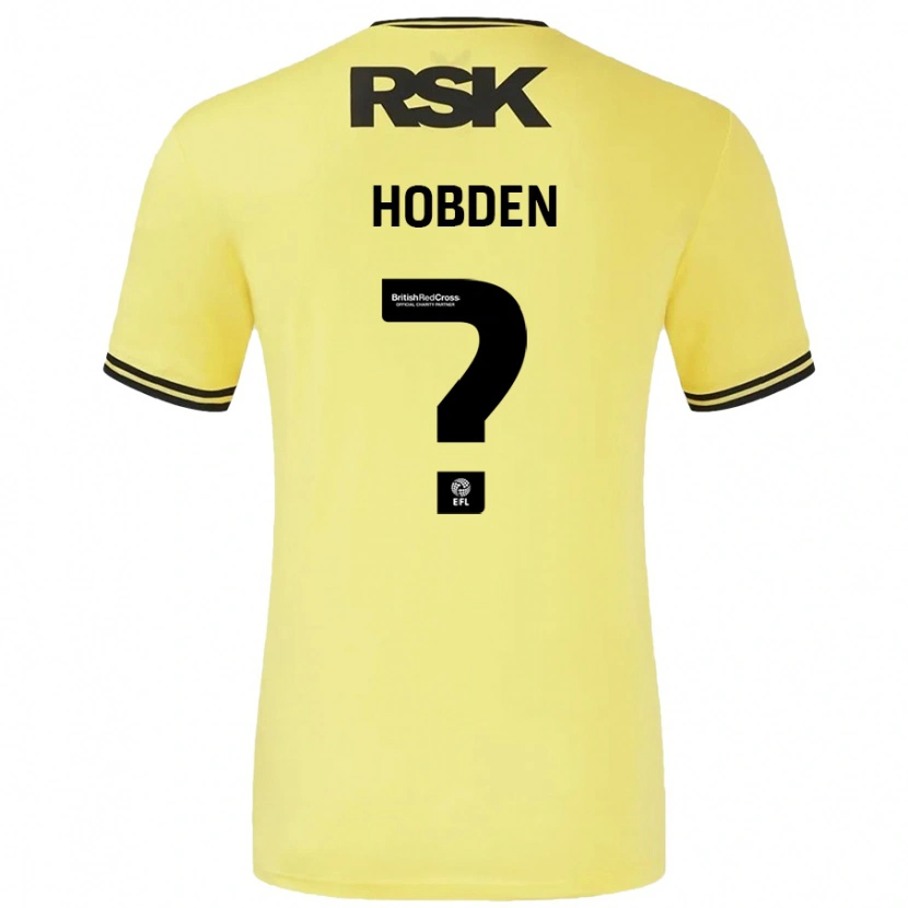 Danxen Män Ollie Hobden #0 Gul Svart Bortatröja Matchtröjor 2024/25 Tröjor T-Tröja