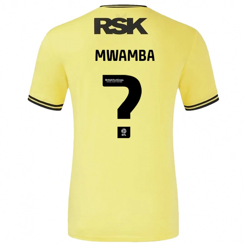 Danxen Män Alan Mwamba #0 Gul Svart Bortatröja Matchtröjor 2024/25 Tröjor T-Tröja