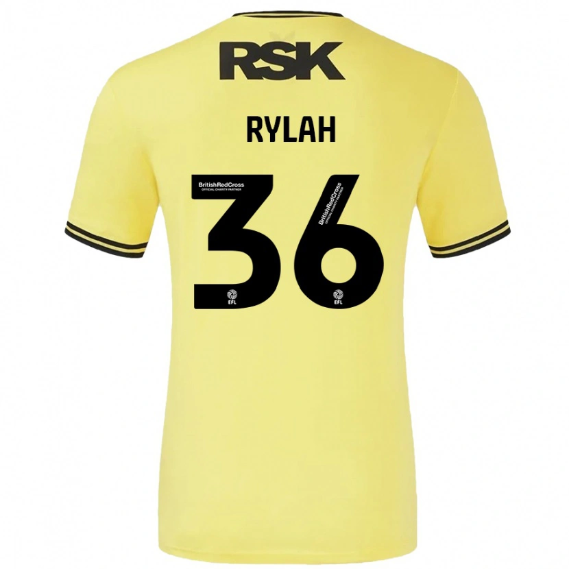 Danxen Män Henry Rylah #36 Gul Svart Bortatröja Matchtröjor 2024/25 Tröjor T-Tröja