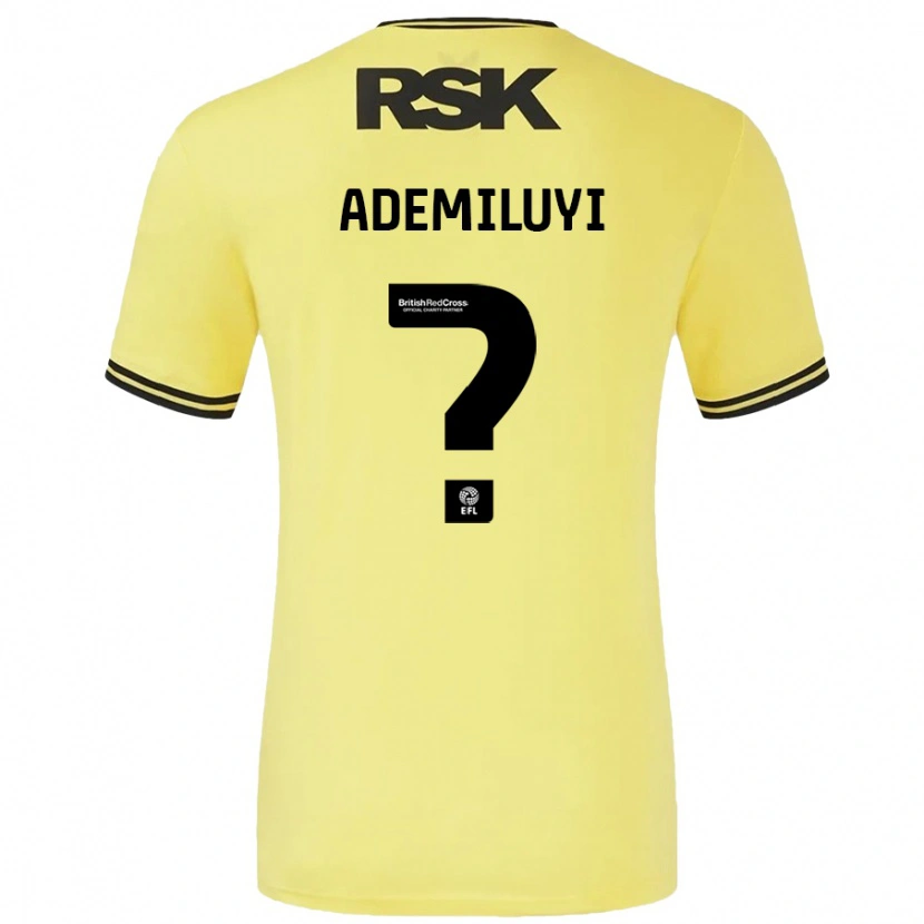 Danxen Män Princess Ademiluyi #0 Gul Svart Bortatröja Matchtröjor 2024/25 Tröjor T-Tröja