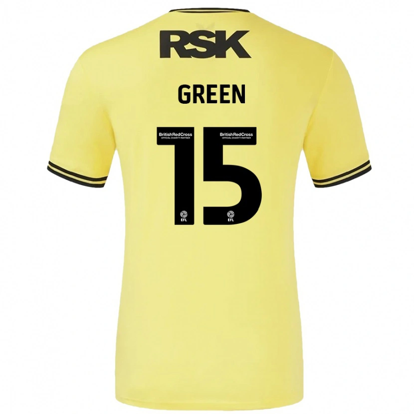Danxen Män Kayleigh Green #15 Gul Svart Bortatröja Matchtröjor 2024/25 Tröjor T-Tröja