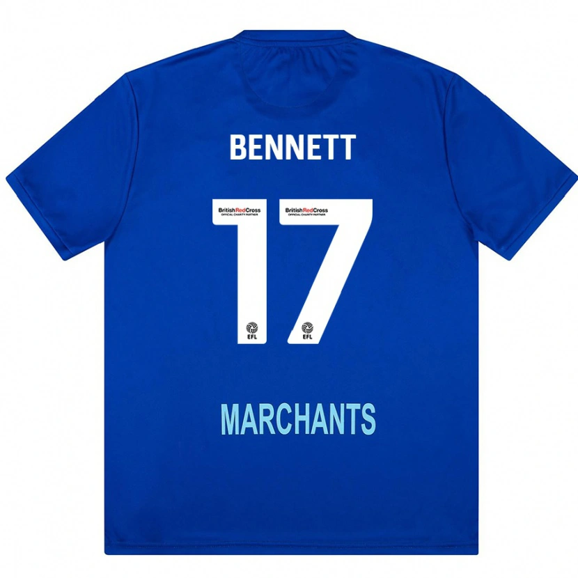 Danxen Män Scot Bennett #17 Grön Bortatröja Matchtröjor 2024/25 Tröjor T-Tröja