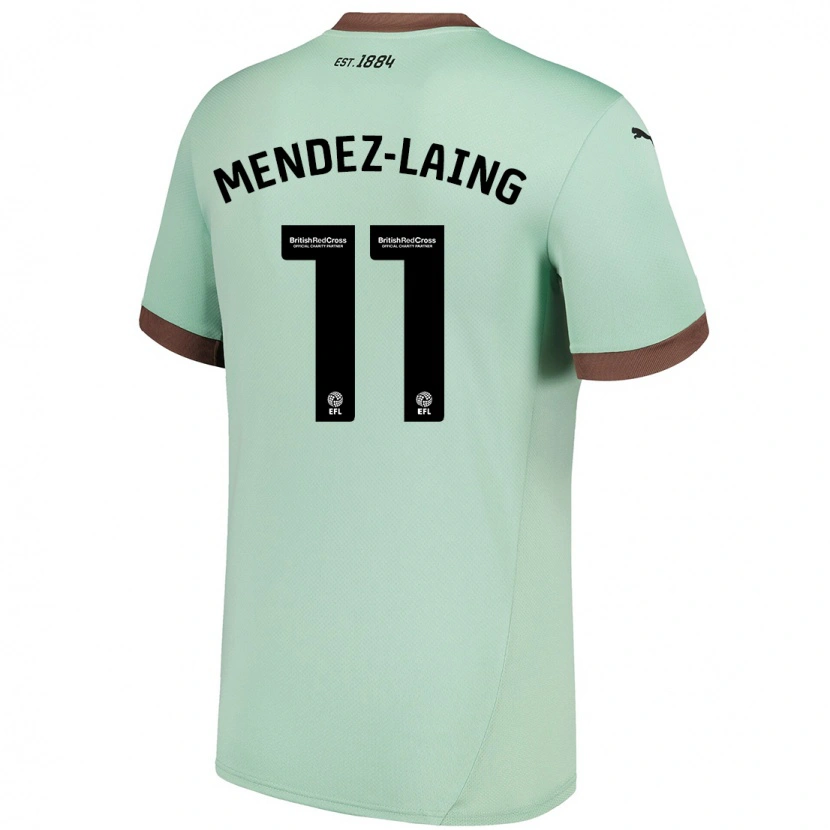 Danxen Män Nathaniel Méndez-Laing #11 Blek Grön Bortatröja Matchtröjor 2024/25 Tröjor T-Tröja