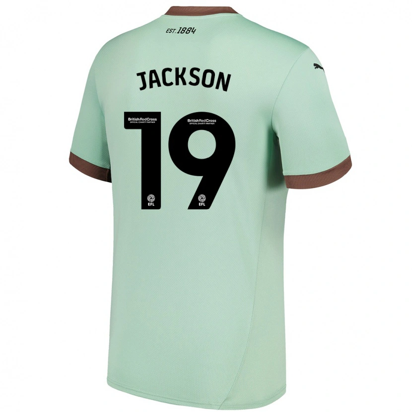 Danxen Män Kayden Jackson #19 Blek Grön Bortatröja Matchtröjor 2024/25 Tröjor T-Tröja
