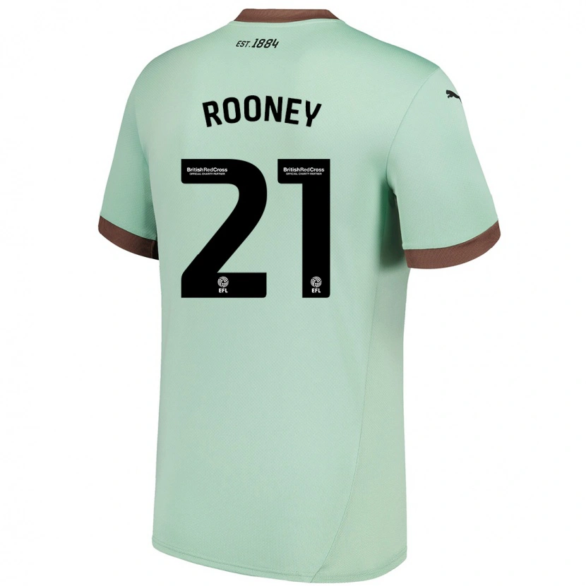 Danxen Män Jake Rooney #21 Blek Grön Bortatröja Matchtröjor 2024/25 Tröjor T-Tröja