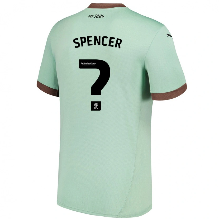 Danxen Män Morten Spencer #0 Blek Grön Bortatröja Matchtröjor 2024/25 Tröjor T-Tröja