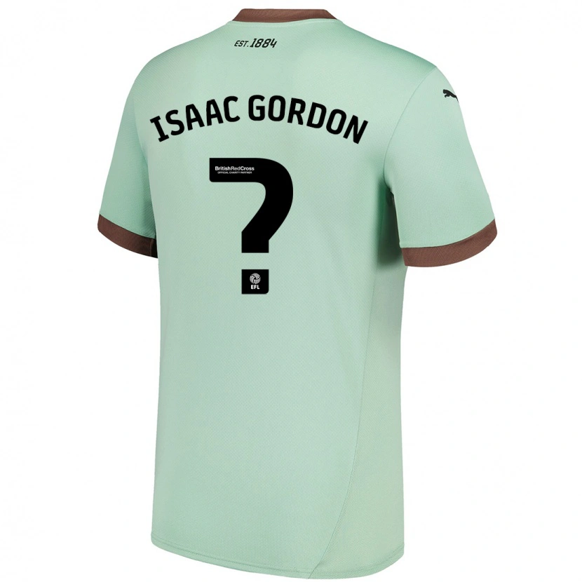 Danxen Män Isaac Gordon #0 Blek Grön Bortatröja Matchtröjor 2024/25 Tröjor T-Tröja