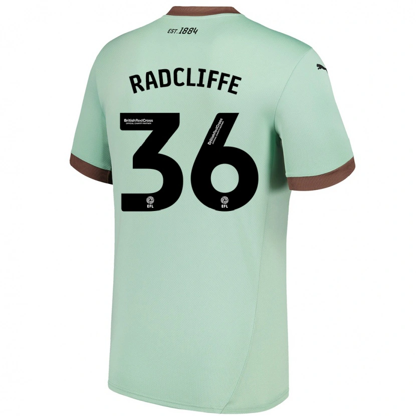 Danxen Män Ben Radcliffe #36 Blek Grön Bortatröja Matchtröjor 2024/25 Tröjor T-Tröja