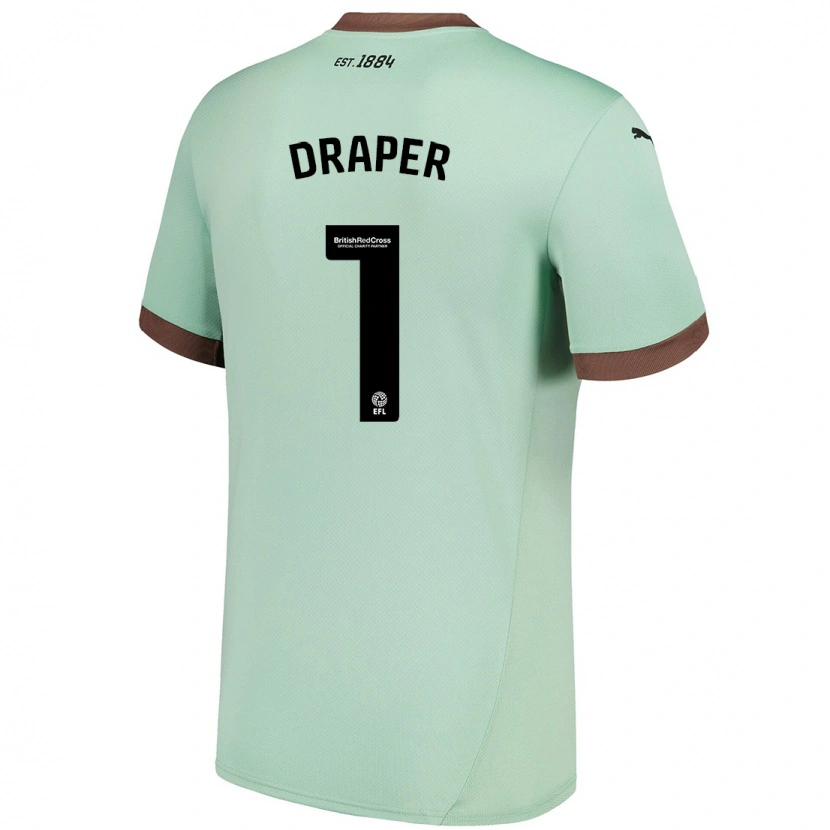 Danxen Män Anna Draper #1 Blek Grön Bortatröja Matchtröjor 2024/25 Tröjor T-Tröja