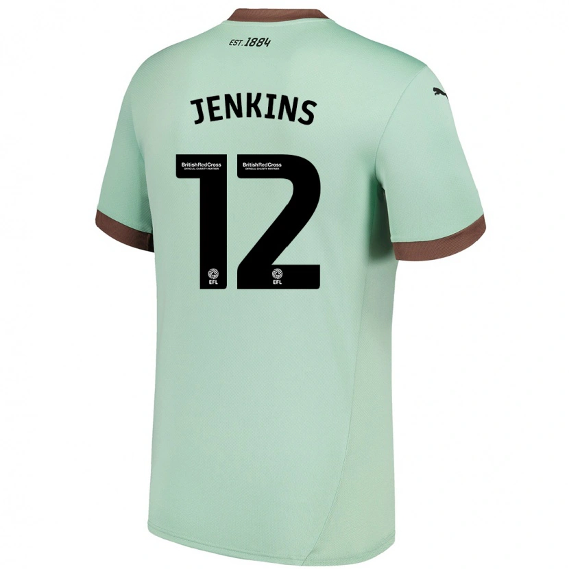 Danxen Män Camille Jenkins #12 Blek Grön Bortatröja Matchtröjor 2024/25 Tröjor T-Tröja