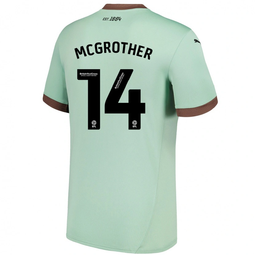 Danxen Män Becky Mcgrother #14 Blek Grön Bortatröja Matchtröjor 2024/25 Tröjor T-Tröja