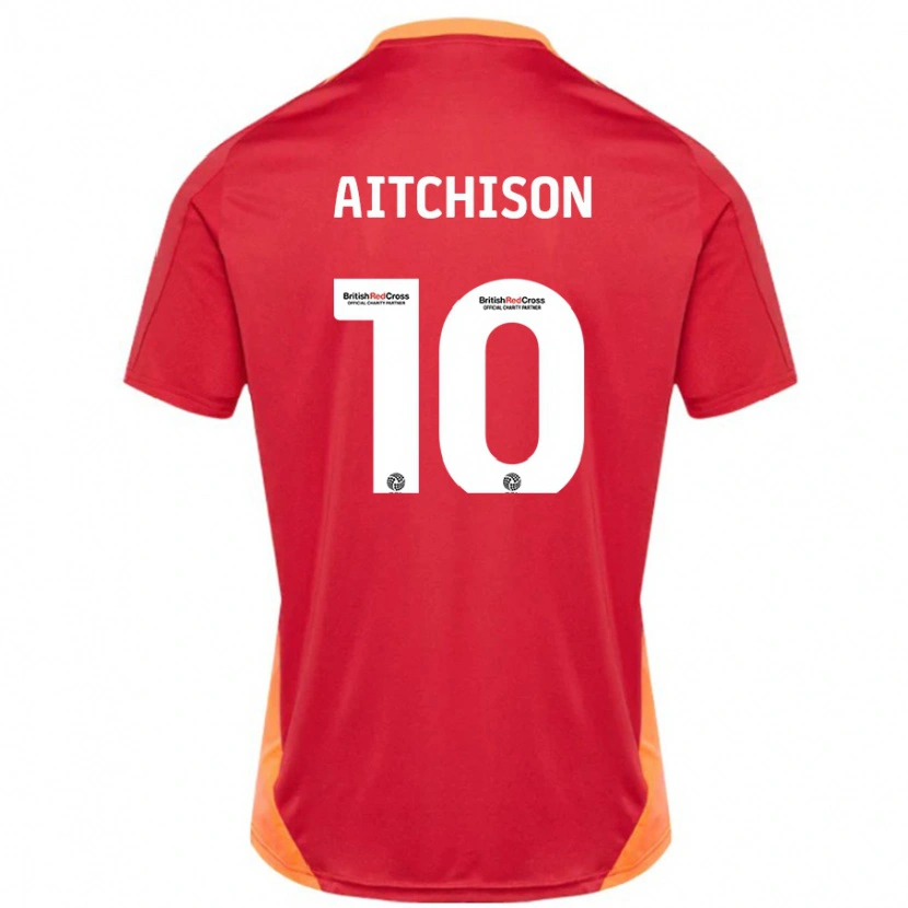 Danxen Män Jack Aitchison #10 Blå Benvit Bortatröja Matchtröjor 2024/25 Tröjor T-Tröja