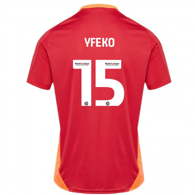 Danxen Män Johnly Yfeko #15 Blå Benvit Bortatröja Matchtröjor 2024/25 Tröjor T-Tröja