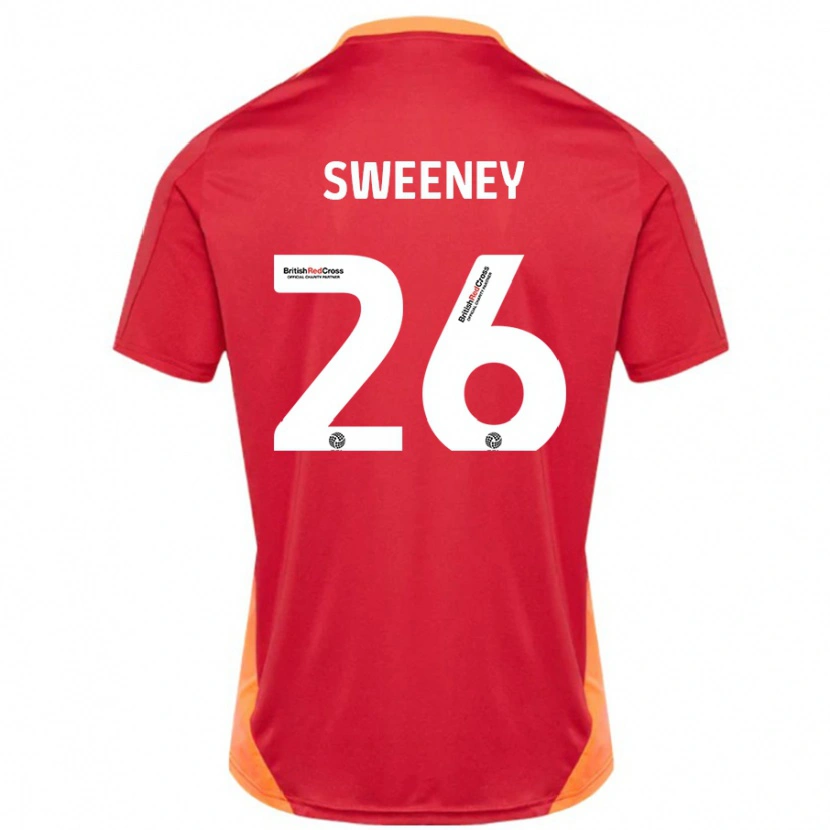 Danxen Män Pierce Sweeney #26 Blå Benvit Bortatröja Matchtröjor 2024/25 Tröjor T-Tröja