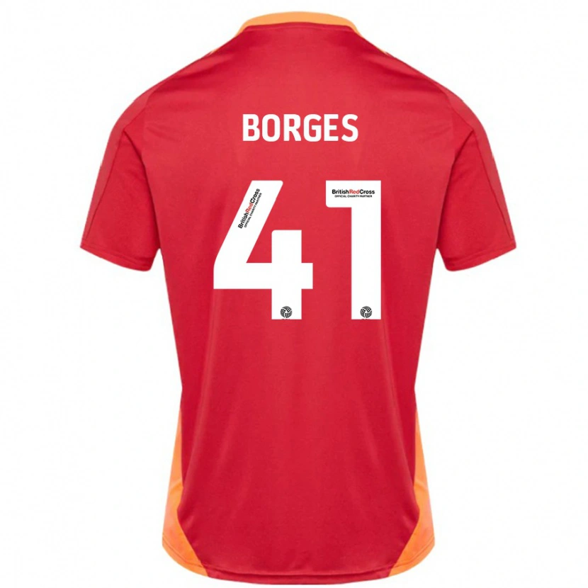 Danxen Män Pedro Borges #41 Blå Benvit Bortatröja Matchtröjor 2024/25 Tröjor T-Tröja