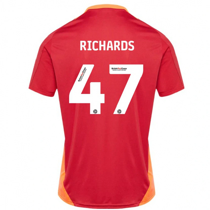 Danxen Män Jake Richards #47 Blå Benvit Bortatröja Matchtröjor 2024/25 Tröjor T-Tröja