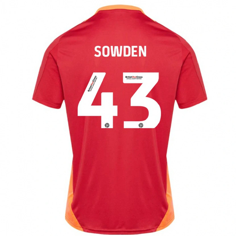 Danxen Män Andrew Sowden #43 Blå Benvit Bortatröja Matchtröjor 2024/25 Tröjor T-Tröja