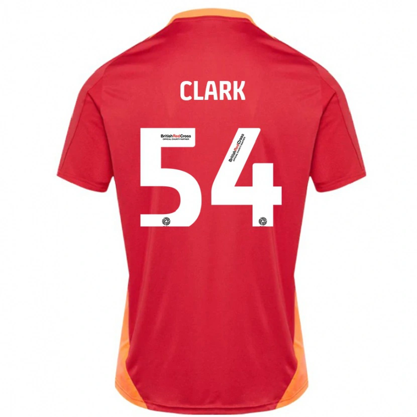 Danxen Män Max Clark #54 Blå Benvit Bortatröja Matchtröjor 2024/25 Tröjor T-Tröja