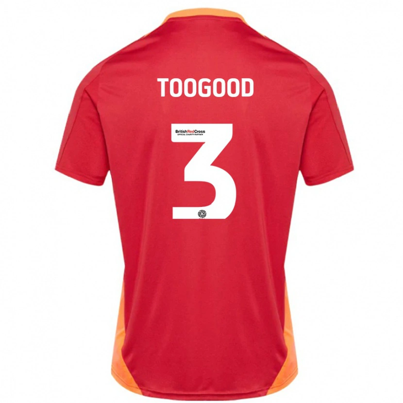 Danxen Män Emily Toogood #3 Blå Benvit Bortatröja Matchtröjor 2024/25 Tröjor T-Tröja