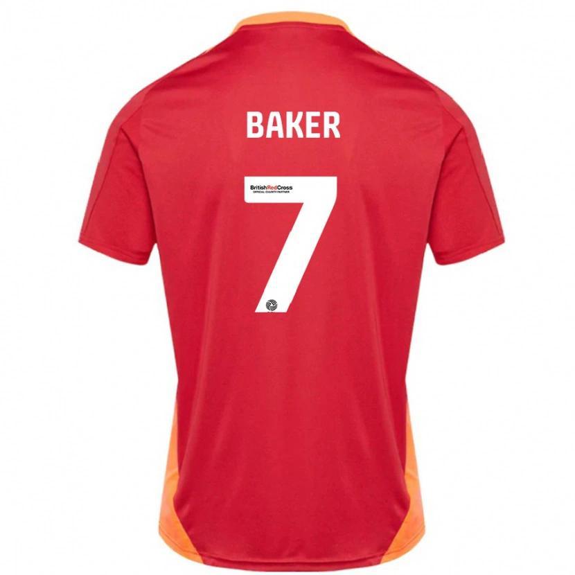 Danxen Män Phoebe Baker #7 Blå Benvit Bortatröja Matchtröjor 2024/25 Tröjor T-Tröja