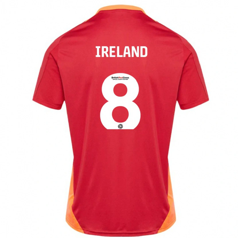 Danxen Män Beth Ireland #8 Blå Benvit Bortatröja Matchtröjor 2024/25 Tröjor T-Tröja