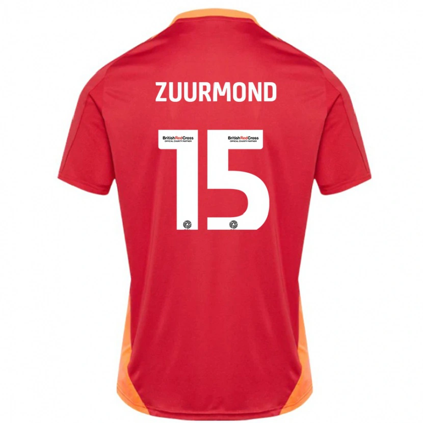Danxen Män Ishbel Zuurmond #15 Blå Benvit Bortatröja Matchtröjor 2024/25 Tröjor T-Tröja